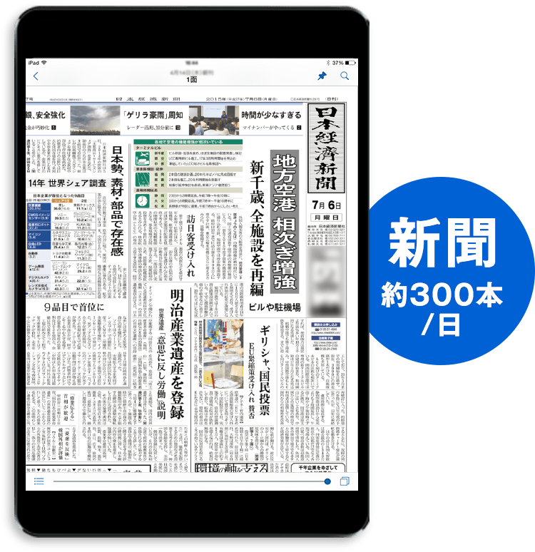 新聞約300本/日