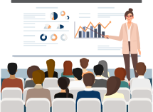 オンラインセミナーや社内研修、イベントで配布・投影したい